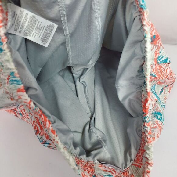 Men's COLUMBIA PFG Lined 9" Water Shorts Trunks Fishing Orange Palm‎ Leaves SZ M - Picture 10 of 13